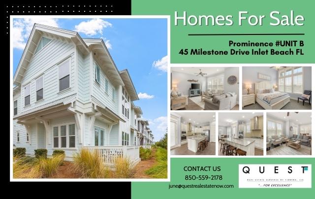 PRICE REDUCED! 45 Milestone Dr. Unit B, Inlet Beach, FL 32461  For Sale